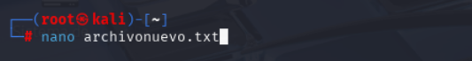 Comando para abrir archivo en Nano