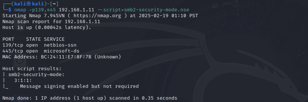Resultado Nmap NSE: SMB2