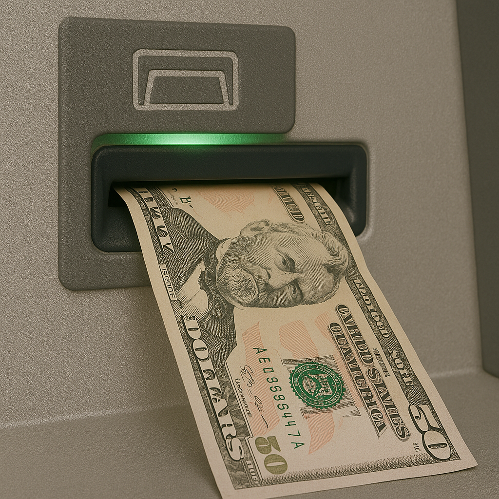 Inyección de billetes falsos con patrón válido